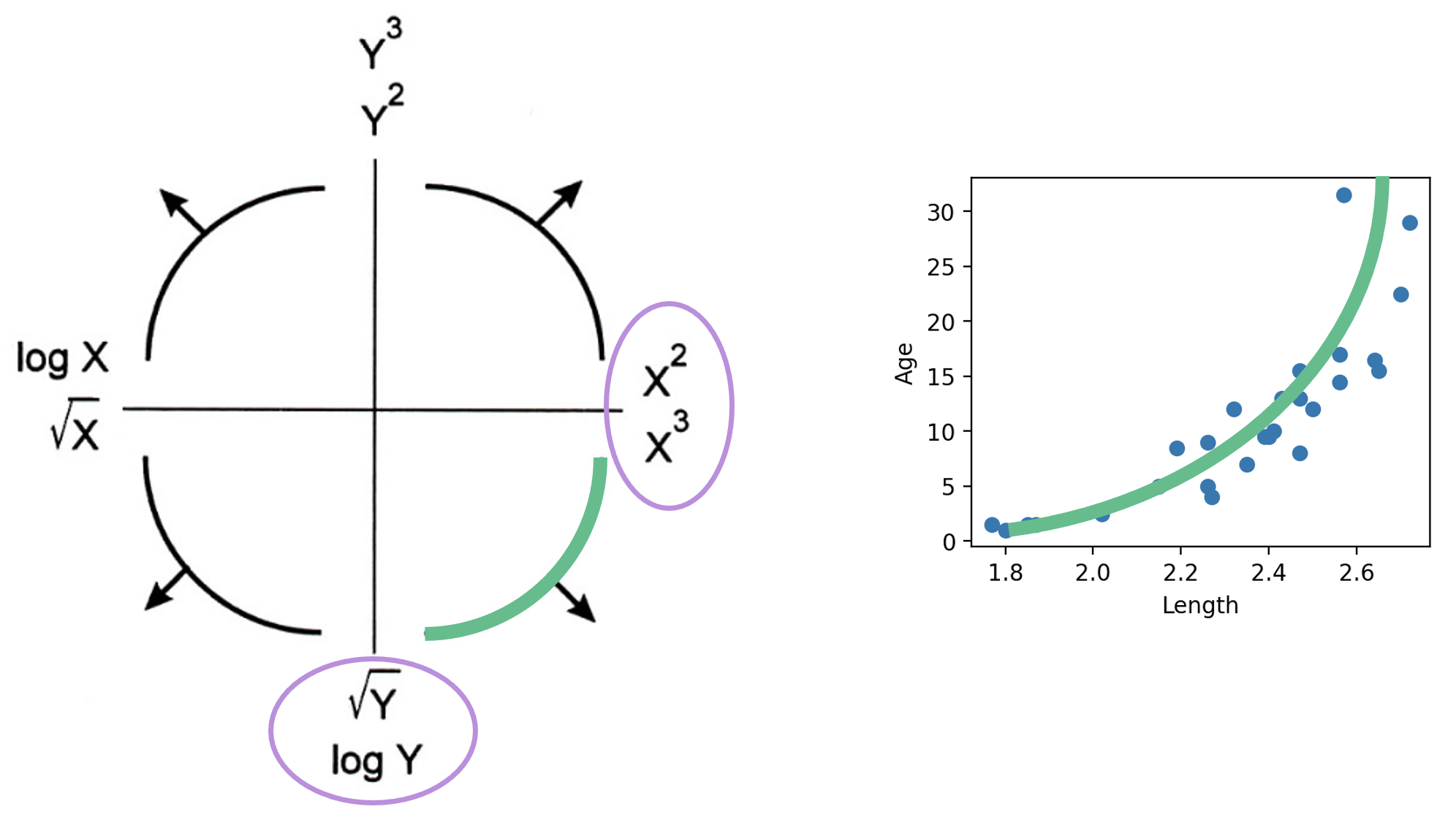 Illustration of how to use the tukey-mosteller bulge diagram.